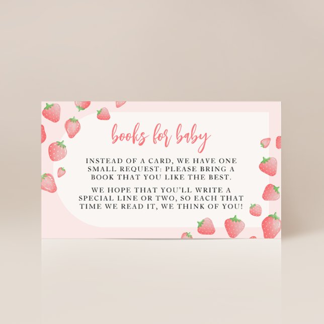 Strawberry Berry Sweet Boho Books for Baby Cards (Creator Uploaded)