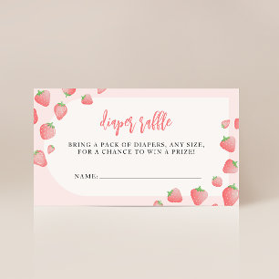 Strawberry Berry Sweet Boho Diaper Raffle Cards