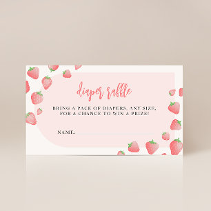 Strawberry Berry Sweet Boho Diaper Raffle Cards