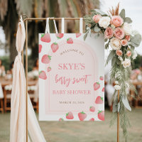Strawberry Berry Sweet Boho Welcome Sign