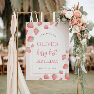 Strawberry Berry Sweet Boho Welcome Sign
