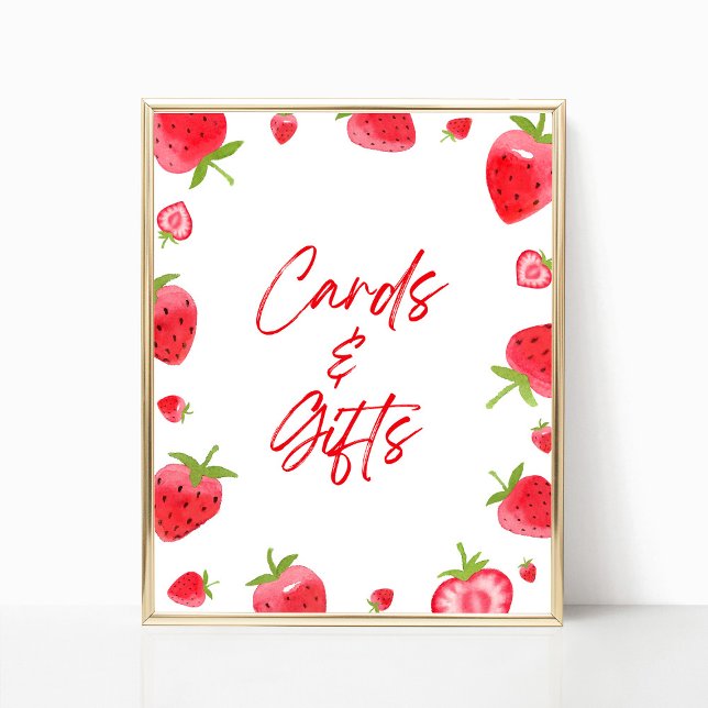 Strawberry Berry Sweet Cards & Gifts Sign (Creator Uploaded)