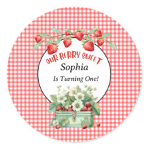 Strawberry Berry Sweet First Birthday Party 