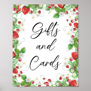 Strawberry Berry Sweet   Gifts & Cards Baby Shower Poster