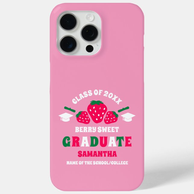 Strawberry Berry Sweet Graduation Case-Mate iPhone Case (Back)