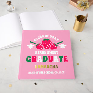 Strawberry Berry Sweet Graduation Party Guest Book