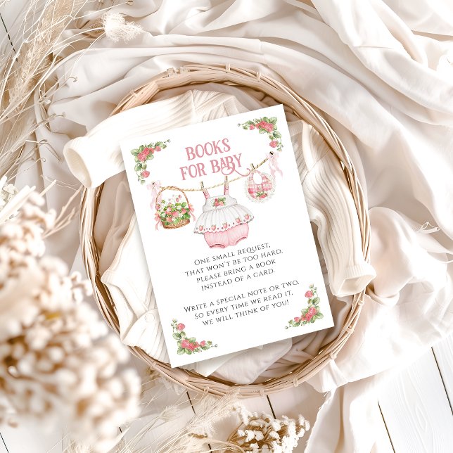 Strawberry Berry Sweet Modern Baby Shower Diaper Enclosure Card (Creator Uploaded)