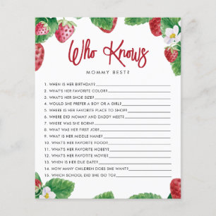 Strawberry Berry Sweet Who Knows Mummy Game