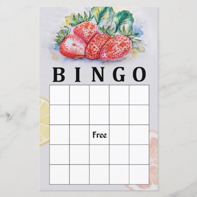 Strawberry bingo game (Front)