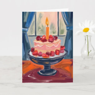 Strawberry Birthday Cake Card