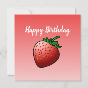Strawberry Birthday Card