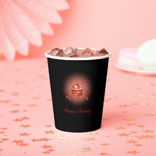Strawberry Birthday Paper Cups