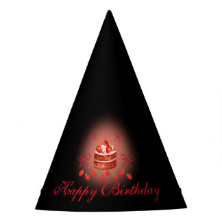 Strawberry Birthday Paper Cups Party Hat