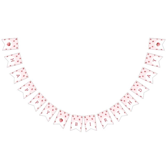 Strawberry birthday party bunting  (All)