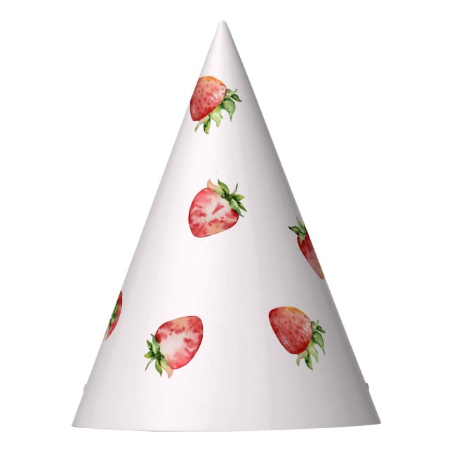 Strawberry Birthday Party Hat (Front)
