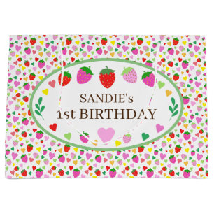 Strawberry Birthday Party Large Gift Bag