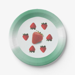  Strawberry Birthday Party Paper Plate