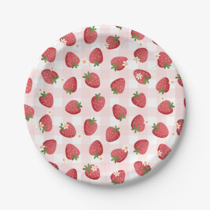 Strawberry Birthday Party Paper Plate