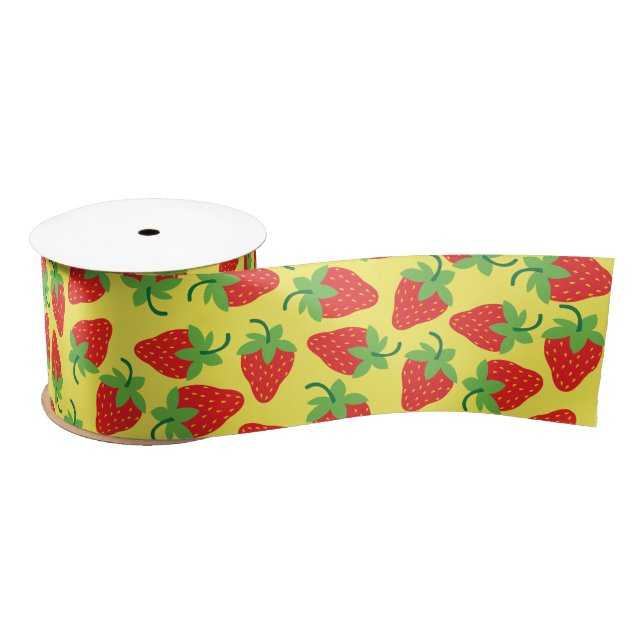 Strawberry Birthday Party Satin Ribbon (Spool)