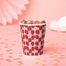 Strawberry Birthday Party Theme   Paper Cups