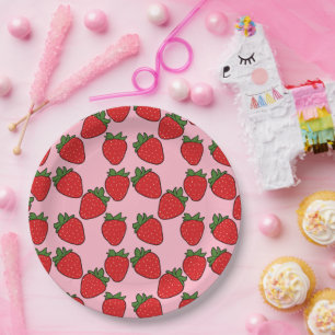 Strawberry Birthday Party Theme    Paper Plate
