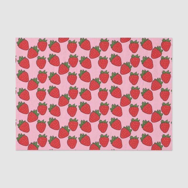 Strawberry Birthday Party Theme  Wrapping Paper (Front)