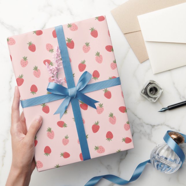 Strawberry Birthday Party Wrapping Paper (Gifting)