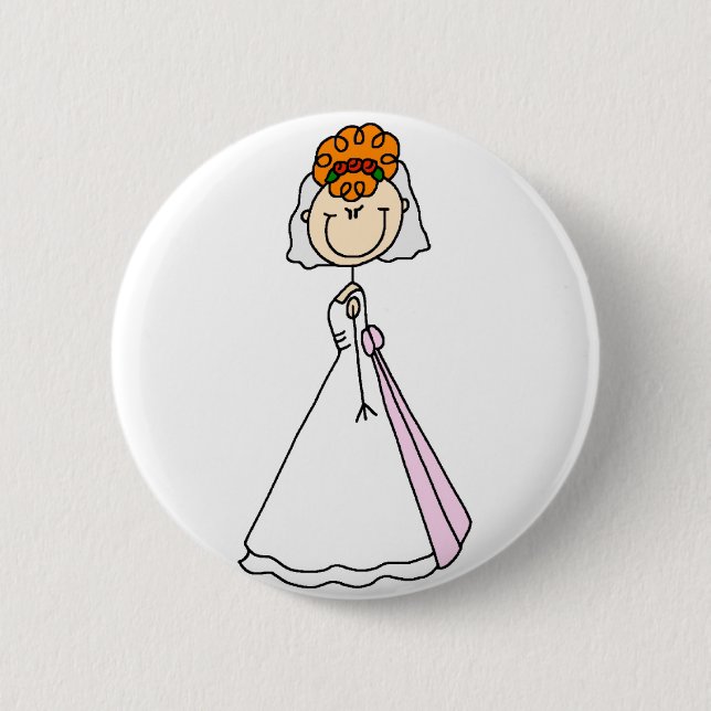 Strawberry Blonde Bride Button (Front)