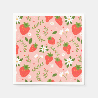 Strawberry Blossom Napkin