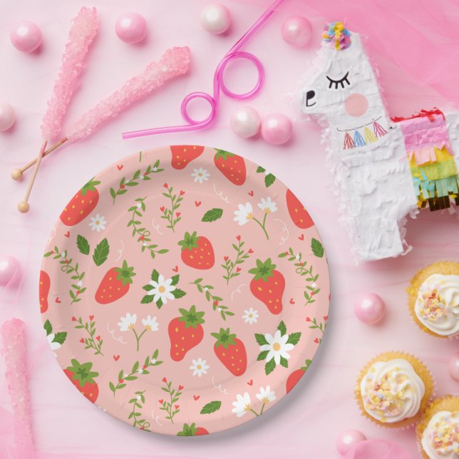 Strawberry Blossom Party Plates (Party)