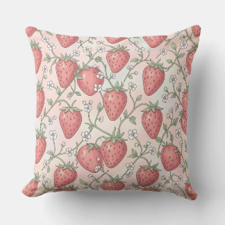 Strawberry Blossom Pastel Cushion