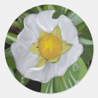 Strawberry Blossom Round Sticker