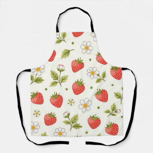 Strawberry Blossom Summer Pattern Apron