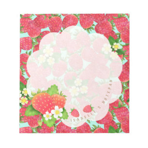 Strawberry Blue Notepad