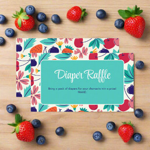 Strawberry Blueberry Berry Sweet Baby Shower  Enclosure Card