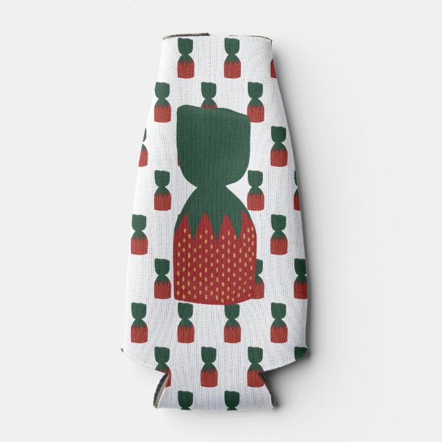 Strawberry Bon Bons Candies Bottle Cooler (Front)