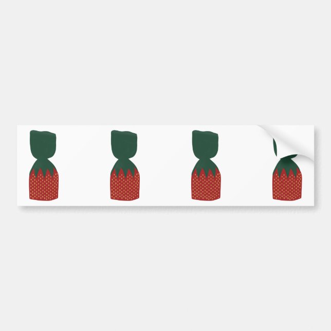Strawberry Bon Bons Candies Bumper Sticker (Front)