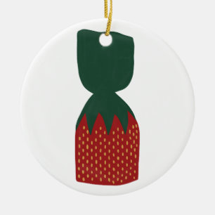 Strawberry Bon Bons Candies Ceramic Tree Decoration