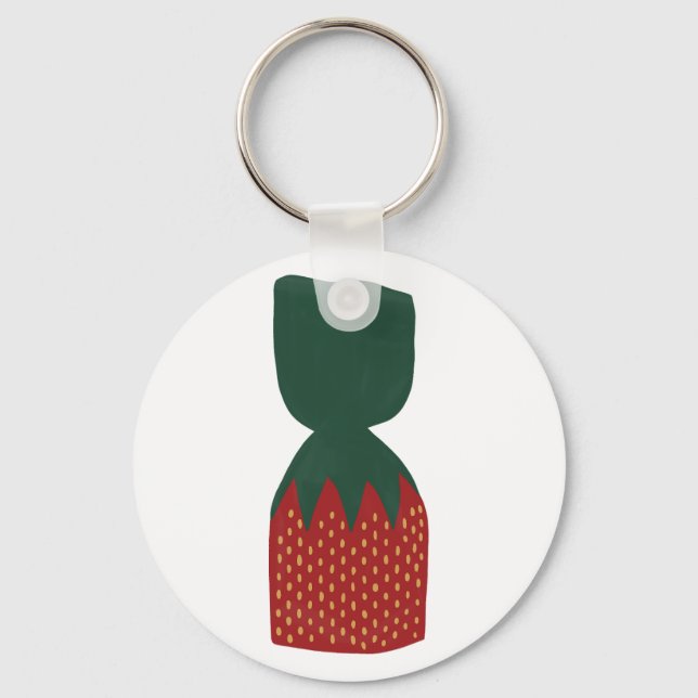 Strawberry Bon Bons Candies Key Ring (Front)