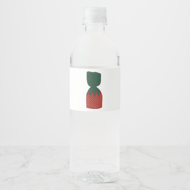 Strawberry Bon Bons Candies Water Bottle Label (Front)