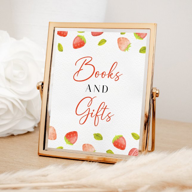 Strawberry Books and Gifts Berry Sweet Baby Shower Poster (Creator Uploaded)