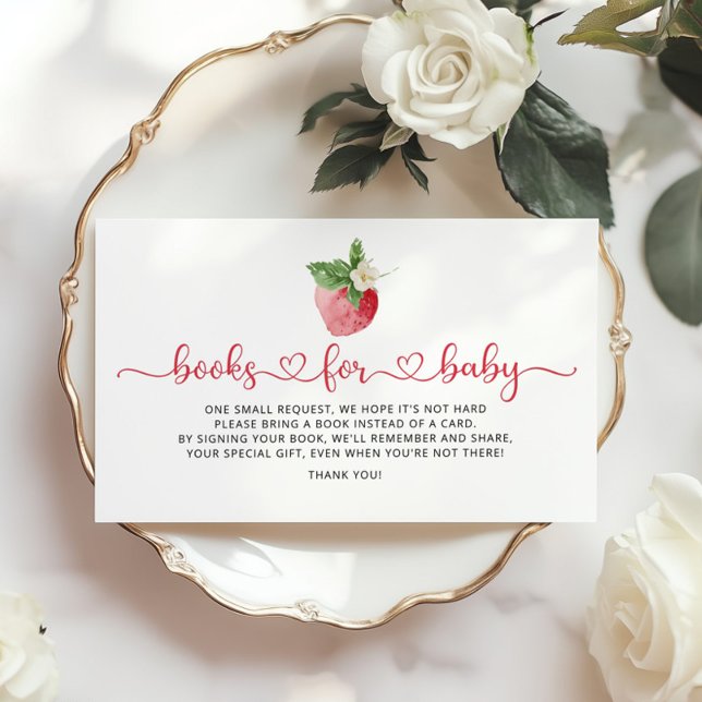Strawberry books for baby ticket enclosure card (Creator Uploaded)