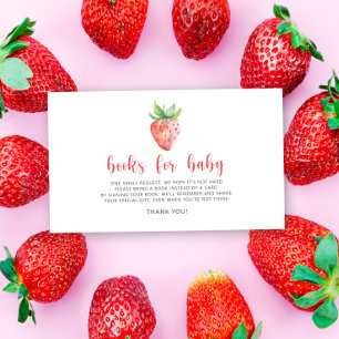 Strawberry - books for baby ticket enclosure card