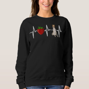 Strawberry Borzoi Heartbeat Dog Sweatshirt