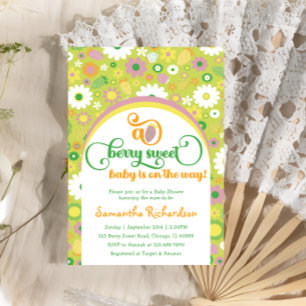 Strawberry Botanical Baby Shower Invitation