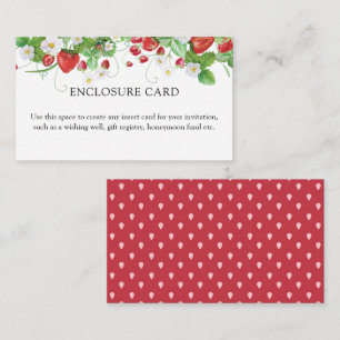 Strawberry Bridal Shower Enclosure Card