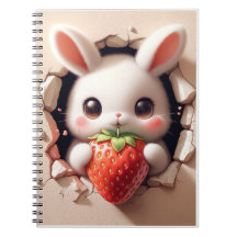 Strawberry Bunny Notebook