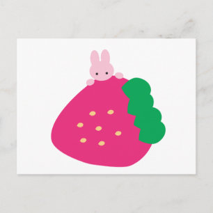 Strawberry Bunny Postcard