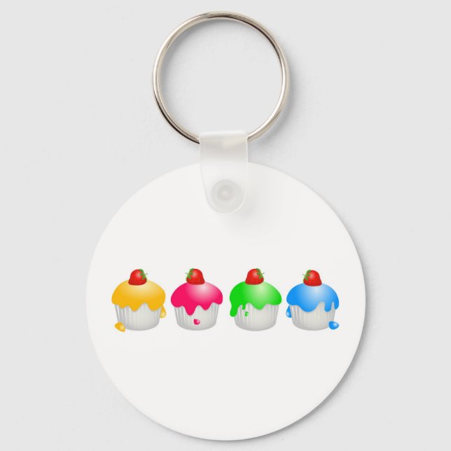 Strawberry Buns Key Ring (Front)