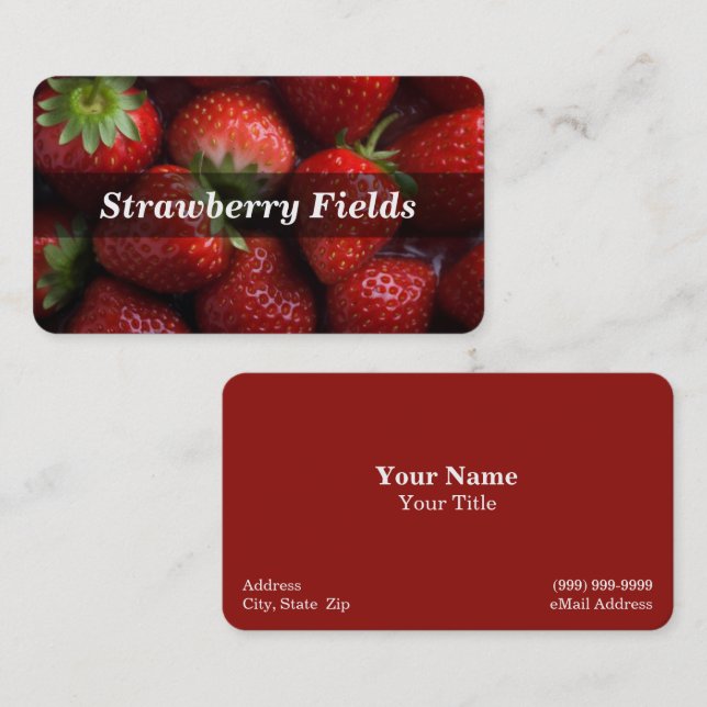 Strawberry  business card (Front/Back)